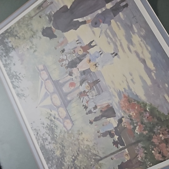 15.5"h Vintage nostalgic matted Wood Framed Art of the days of old - Picture 14 of 16